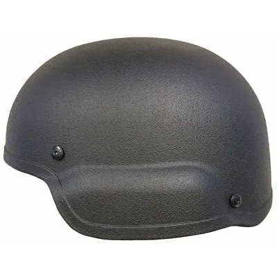 UNITED SHIELD Level IIIA Mid Cut Helmet, Black, Aramid, 3/4 in Pad Thick, M Size