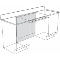 Knee Space Panel: 27 1/2 in Overall Ht, 2 in Overall Dp, 4 ft Overall Wd, Steel, 0 Drawers, 0 Doors (MPN GRJKSL-ADJGG-2)