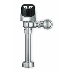 Top-spud automatic flush valve for toilet applications. Dual-flush capability with 1.6 gpf full flush and 1.1 gpf reduced flush. Solar-powered for hands-free operation. Rough-in of 11 1/2 in.