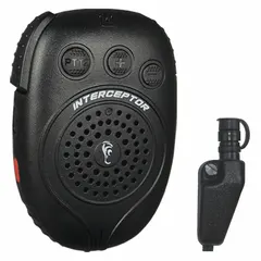 Bluetooth-compatible speaker microphone with Push To Talk (PTT) capability. Features a 3.5 mm jack and is designed for use with compatible two-way radios. Suitable for hands-free communication in various professional environments.