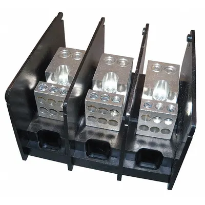 MERSEN Power Distribution Block: Open, Lug, Lug - Open Blocks with Lugs