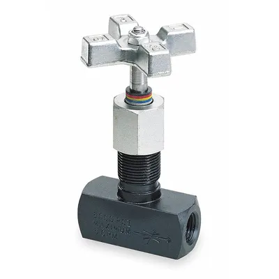 Parker Metering Valve: 3 gpm Max Flow Rate, 1/8 in NPT, 1/8 in NPT, 5,000 psi Max Pressure - Precision Needle Flow Control Valves