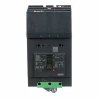 3-pole molded case circuit breaker rated 110 A, 690V AC, with a maximum AIR rating of 100kA at 120/240V AC. Fixed instantaneous trip, ABC phase connection, and aluminum mechanical lug OFF end terminal. Suitable for overcurrent protection in industrial electrical panels and branch circuits