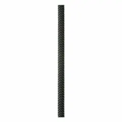 Static kernmantle rope with shock-absorbing properties. 7/16 in diameter, 675 lb working load limit. Constructed of black nylon. Suitable for rigging, climbing, and positioning applications requiring controlled energy absorption.