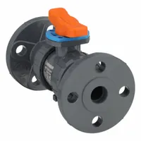 HAYWARD FLOW CONTROL Manual Two-Way Ball Valve: 1 in, PVC, Straight, Class 150 Flange, Three-Piece (MPN TBH1100A0FV0000)