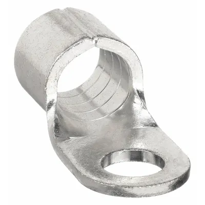 BURNDY Ring Terminal: Bare, 5/8 in Stud Size, 4 AWG to 4 AWG Wire Sizes, 600 V - Non-Insulated Ring Terminals