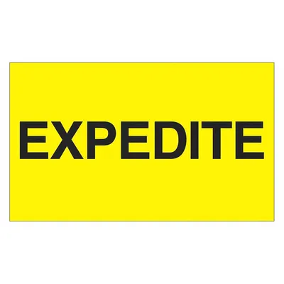 TAPE LOGIC Label,Expedite,3x5": 500 PK (MPN DL2381) - Shipping & Receiving Message Labels
