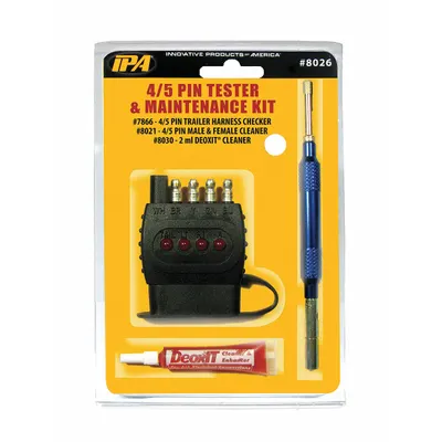 INNOVATIVE PRODUCTS OF AMERICA Towing Maintenance Kit: 4/5-Way Flat Pin Maint Kit, 12V DC - Towing Circuit Maintenance Kits