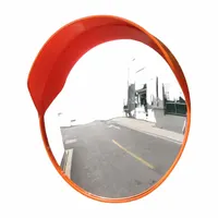 Convex Mirror: Round, Convex Mirror, Polycarbonate, Polycarbonate, 33 in Dia, Std Border, Plastic (MPN PCPO-33)