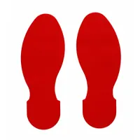 Floor Marking Tape: Footprint, Solid, Red, No Legend, 3 1/2 in x 10 in, 50 mil Tape Thick, 10 PK (MPN 170088)