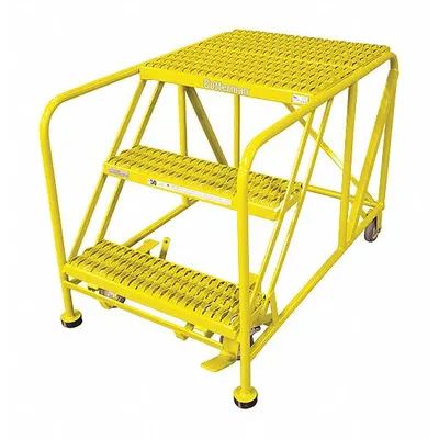 COTTERMAN Work Platform: 2.5 ft Platform Ht - Max, 24 in x 24 in, Steel - Tilt-&-Move Rolling Single-Access Platforms