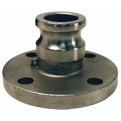 DIXON VALVE & COUPLING Cam and Groove Adapter: 1 in Coupling Size, 250 psi Max. Working Pressure @ 70 F - Type AL Stainless Steel Cam & Groove Fittings