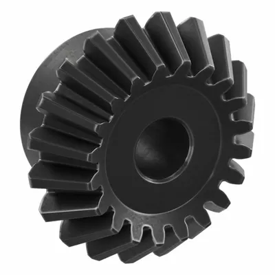 KHK GEARS Bevel Gear: Straight, Gear Ratio 1.5, Module m 2, 20 Teeth, Black Oxide-Coated Steel - Straight Teeth Metric Bevel Gears & Pinions