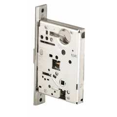 Mortise case and spring latch lockset designed for commercial door applications. Accepts interchangeable cores for flexible keying. Suitable for standard commercial door preparations.