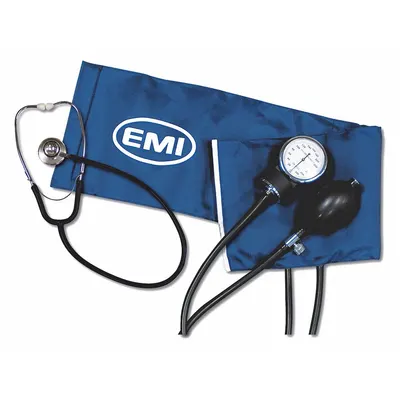 EMI Aneroid Sphygmomanometer: Aneroid Sphygmomanometer, Adult, Nylon, Adult Cuff Named Size - Mechanical Blood Pressure Monitors