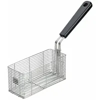 Twin Fryer Basket: Rectangle, Coated Handle, 17 in Overall Dp, 12 in Overall Ht, 13 in Overall Wd (MPN TFB10)