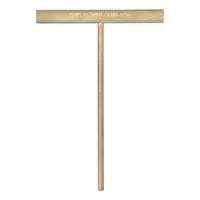 AMPCO Hex Key: 0 Ball Ends, 5 mm Tip Size, Metric, Short, Beryllium Copper, Unfinished, T, 1 Tips (MPN WT-5MM)