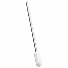 This Potter-Elvehjem tissue grinder consists of a borosilicate glass pestle and a stainless steel tube. It is used for homogenizing soft tissue samples in laboratory settings, such as cell disruption and tissue preparation. The pestle length is 10 1/2 inches.