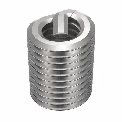 HELI-COIL Helical Insert: Tanged Tang Style, Free-Running, M3-0.50 Thread Size, Plain - Free-Running Tanged Helical Inserts