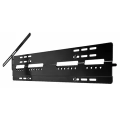 Fixed wall mount for flat-panel screens from 37 to 75 inches, supporting up to 150 lb. Constructed from steel with a black fused epoxy finish. Includes mounting hardware. Suitable for low-profile installations where no swivel is required.