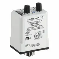 MACROMATIC Current Sensor Relay: Socket Mounted, 10 A Current Rating, 120V AC, Overcurrent, Pin (MPN CAP10AD62)