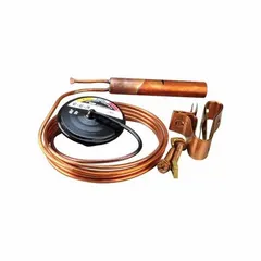 Thermostatic expansion valve element for use with R-402A, R-402B, R-404A, and R-502 refrigerants. Features 1/4 in SAE flare and 3/8 in SAE flare connections. Compatible with manufacturer model number 3008-000. Suitable for commercial refrigeration systems.