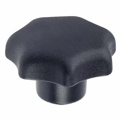JW WINCO Hand Knobs; Star Knobs: 7 Point, Plastic w/ SS Thread, M10 Thread - 7-Arm Knobs with Threaded Hole