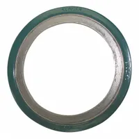 This spiral-wound gasket is designed for sealing flanged connections in 18-inch pipe systems. It features a graphite filler and 304 stainless steel winding, suitable for high-pressure and high-temperature applications in industrial piping