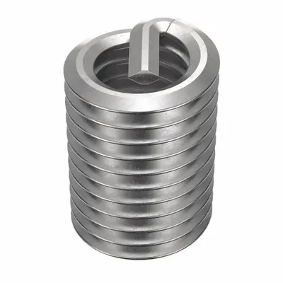 HELI-COIL Helical Insert: Tanged Tang Style, Screw-Locking, M6-1.00 Thread Size, Plain - Screw-Locking Tanged Helical Inserts