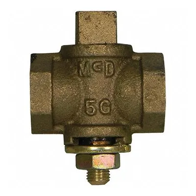 A.Y. MCDONALD Gas plug valve: 2 in Pipe Size, FNPT x FNPT, Brass - LP & Natural Gas Plug Valves
