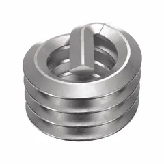 Free-running tanged helical insert for thread repair or reinforcement in metal components. Made from 18-8 stainless steel with tensile strength 200,000-250,000 psi. Thread size 1/4"-20, right-hand, coarse pitch. Plain finish. Pack of 100.