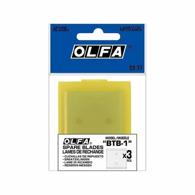 OLFA BTB-1 Replacement Scraper Blade, 1 11/16 in Width, 43 mm Length, Steel - Replacement Scraper Blades