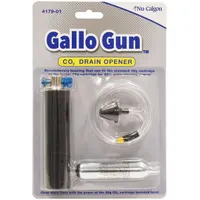 NU-CALGON Drain Clearing Gun: 3/4 in to 1 in For Drain Size, 1.25 g For Cartridge Size, 6 1/2 in Lg (MPN 4179-01)