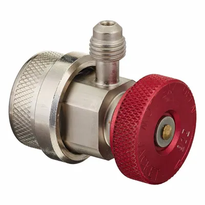 YELLOW JACKET High Side Coupler: Automotive, Brass, 1 Pieces, 1 5/16 in Outside Dia - Refrigerant Machine Replacement Hoses & Couplers