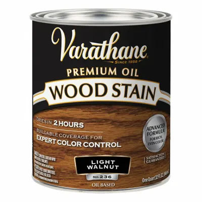 VARATHANE Wood Stain: Wood Stain, Interior, Oil, 1 qt Container Size, Wood, Satin - Wood Stains