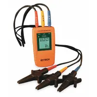 EXTECH Phase Sequence Tester: 15 Hz to 400 Hz, 40 V to 600 V, CAT III 600V, For Three Phase, Digital (MPN 480400)