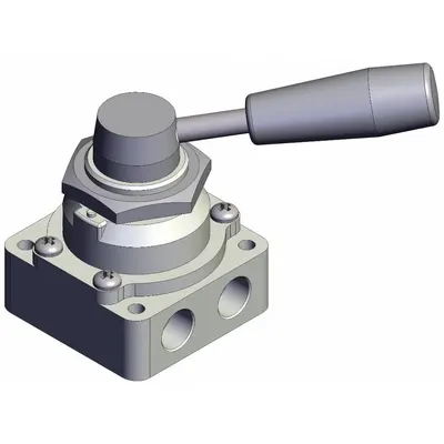 SMC Hand Valve: VH Series, Lever Actuator, 1/4 in BSPP - VH Series Manual Air Control Valves