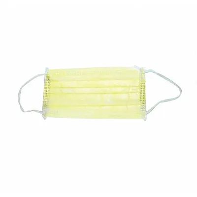 HCS Procedural Mask: Flat-Fold, M Mask Size, Dual, Non-Adj, Metal Nose Clip - Procedural Masks Not Rated for Liquid Splash Protection