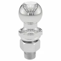 Steel hitch ball with chrome finish, 1 7/8 in diameter, rated for 3,500 lb gross vehicle weight. Suitable for light-duty towing of small boats, utility trailers, and campers with Class I or II hitches