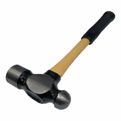 This standard ball-peen hammer features a steel head weighing 32 oz with a 1-3/4 in face diameter and an overall length of 15 in. It is suited for general striking tasks such as shaping metal, striking chisels, and riveting in industrial maintenance and fabrication work.