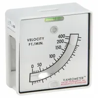 DWYER Anemometer: 100 fpm Air Velocity Resolution, 25 fpm, 400 fpm, Low Flow Swing Vane, 480