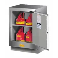 JUSTRITE Flammable Cabinet: 21 5/8 in Overall Dp, 24 in Overall Wd, 35 3/4 in Overall Ht, Steel (MPN 882404)