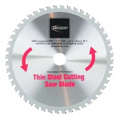 This carbide circular saw blade features 48 teeth and a 0.25 in cut width with a 3/4 in arbor. Designed for cutting aluminum and general metal-cutting applications in fabrication, construction, and maintenance tasks.