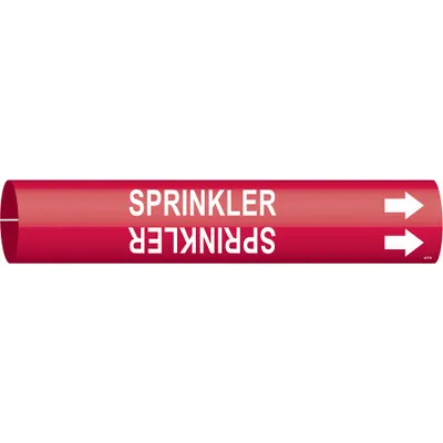 BRADY Sprinkler Snap-On Pipe Marker - Sprinkler Snap-On Pipe Markers