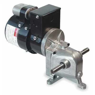 Dayton Gearmotor: Right Angle, Dual Output Shafts, PSC, TENV, 5.6 RPM - Right Angle AC Gearmotors