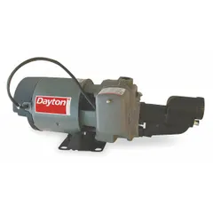 This Dayton shallow-well jet pump is a single-phase unit rated for 115/230V AC. It delivers 10.6 gpm at a 135 ft head and includes an ejector. Suitable for water transfer from shallow wells, irrigation, and pressure boosting in residential or light commercial settings.