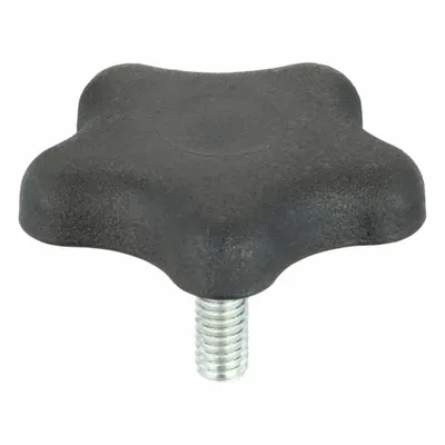 INNOVATIVE COMPONENTS 5-Arm Knob with Threaded Stud - 5-Arm Knobs with Threaded Stud