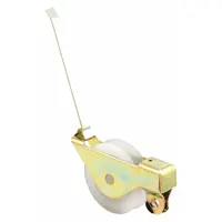 This tension spring roller is used in sliding screen doors to provide smooth operation and maintain proper tension. It has an overall height of 7 7/16 inches and an unfinished gray finish. Sold as a pair