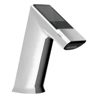SLOAN Bathroom Sensor Faucet: BASYS, Cast Zinc, Chrome Finish, Single-Post, Solar, Back-Check Tee (MPN EFX275.000.0000)
