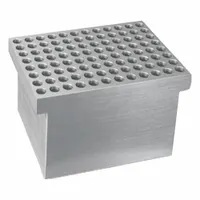 BENCHMARK SCIENTIFIC PCR Plate Block: Aluminum, 3 in Overall Wd, 3 3/4 in Overall Lg, 96 Wells (MPN BSWPCR1)